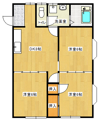 グリーン古沢　A棟の間取り