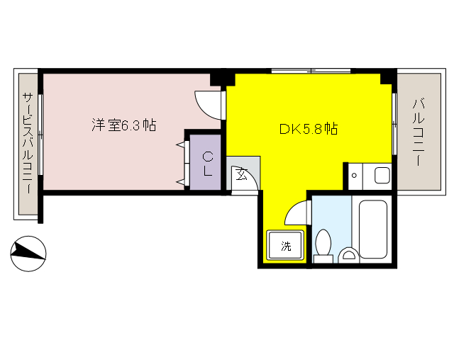 白鳥まんしょんの間取り