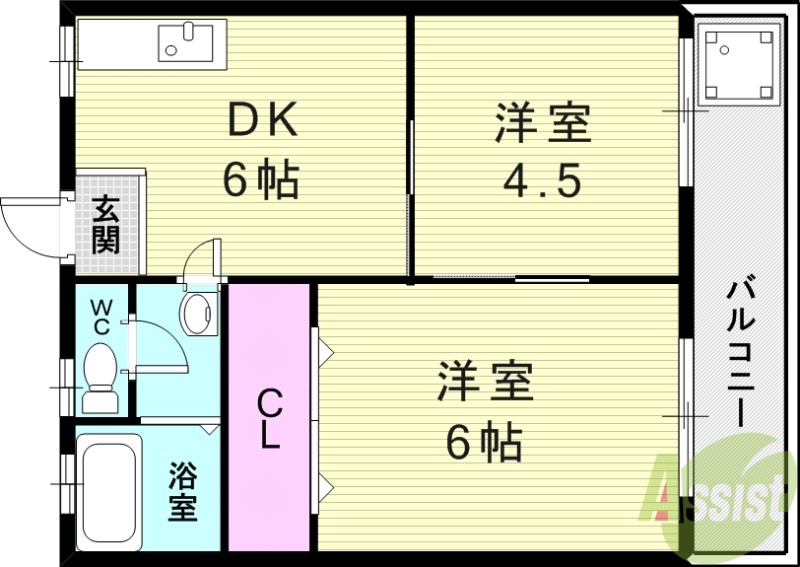 Il　Sole五月苑　南棟の間取り