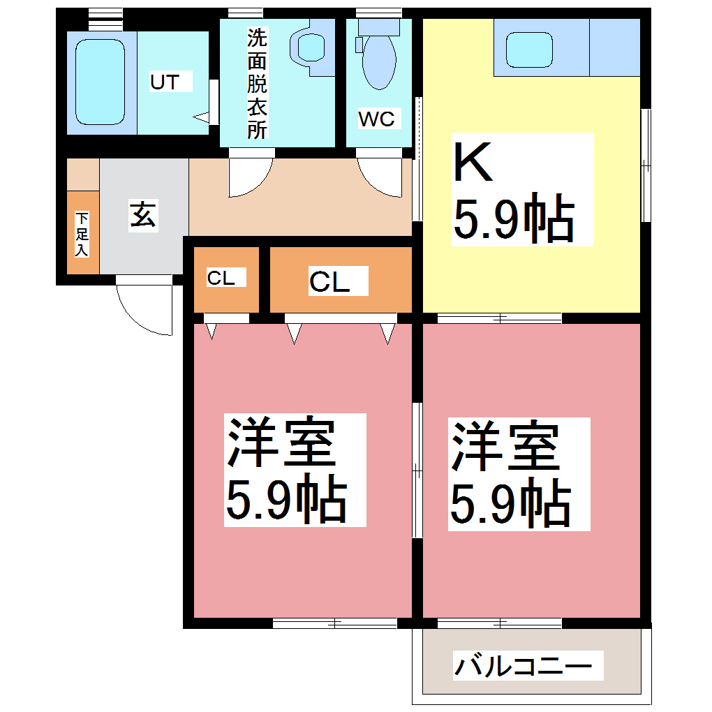 エーデルワイス　Aの間取り