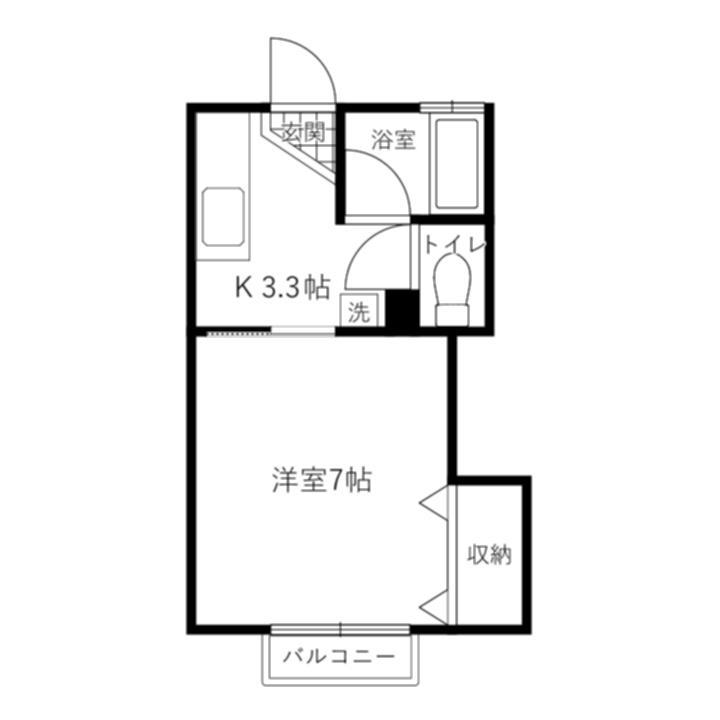 コーポラスＫの間取り