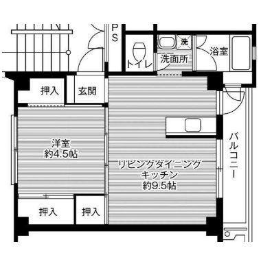 ビレッジハウス林１０号棟の間取り