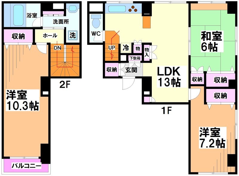 【世田谷区上北沢のマンションの間取り】