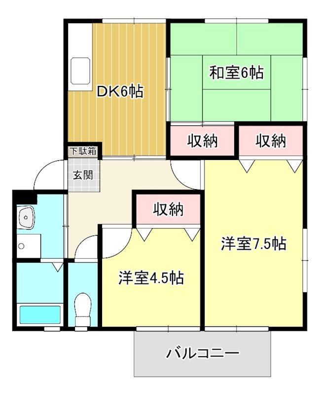 【ハイツ宮ノ下 Ｃの間取り】