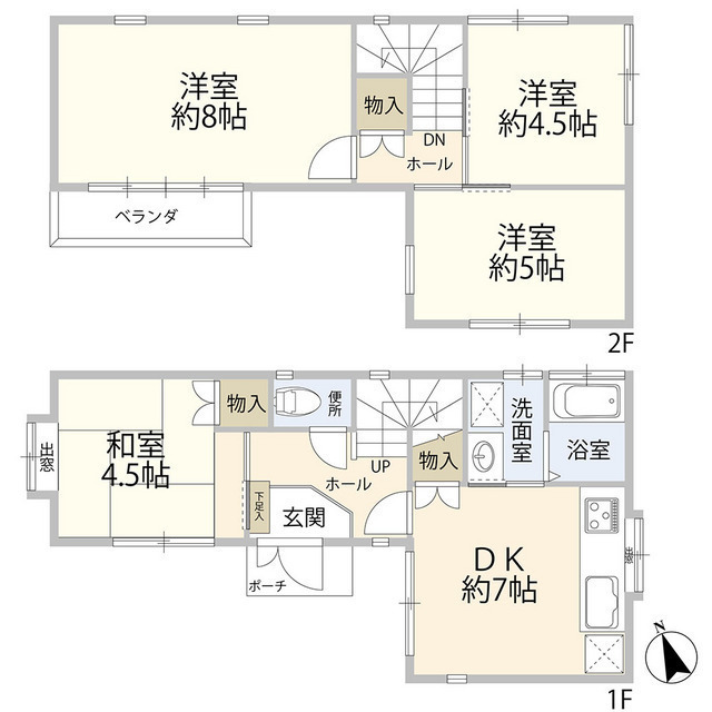 市川市北方２丁目住宅（０００４６７０）の間取り