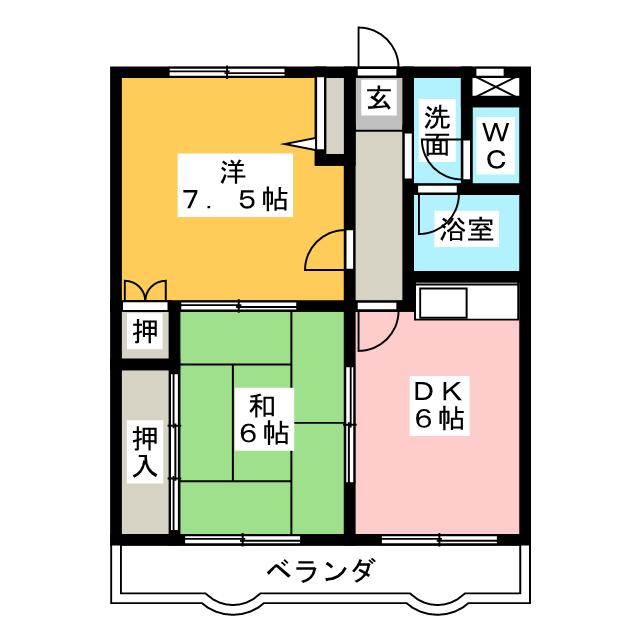 今枝マンションの間取り