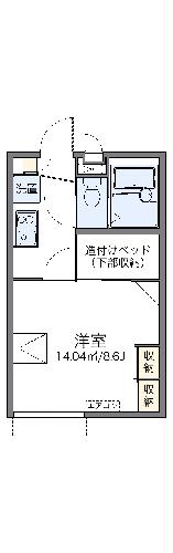 レオパレスタカギIIIの間取り