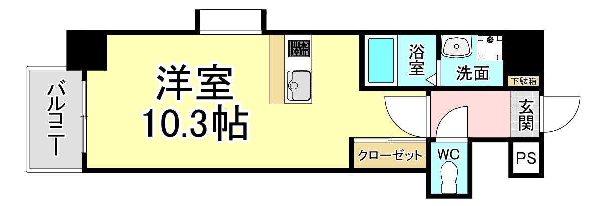 北九州市八幡西区黒崎のマンションの間取り