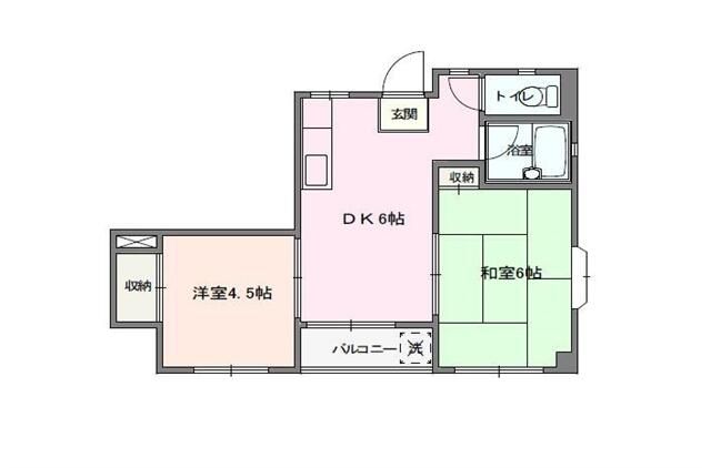 【大和市中央林間のアパートの間取り】