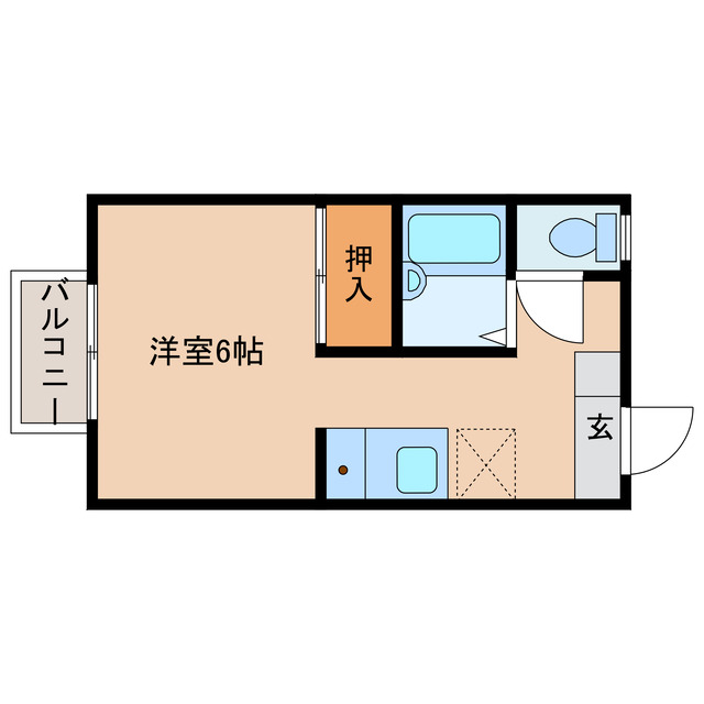 都城市立野町のアパートの間取り