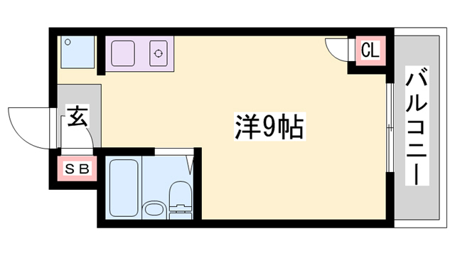 明石市朝霧東町のマンションの間取り