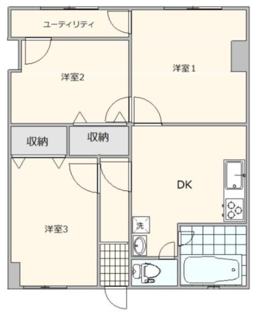 善行駅前共同ビルの間取り