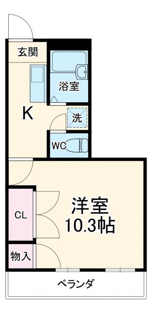 可児市川合北のアパートの間取り