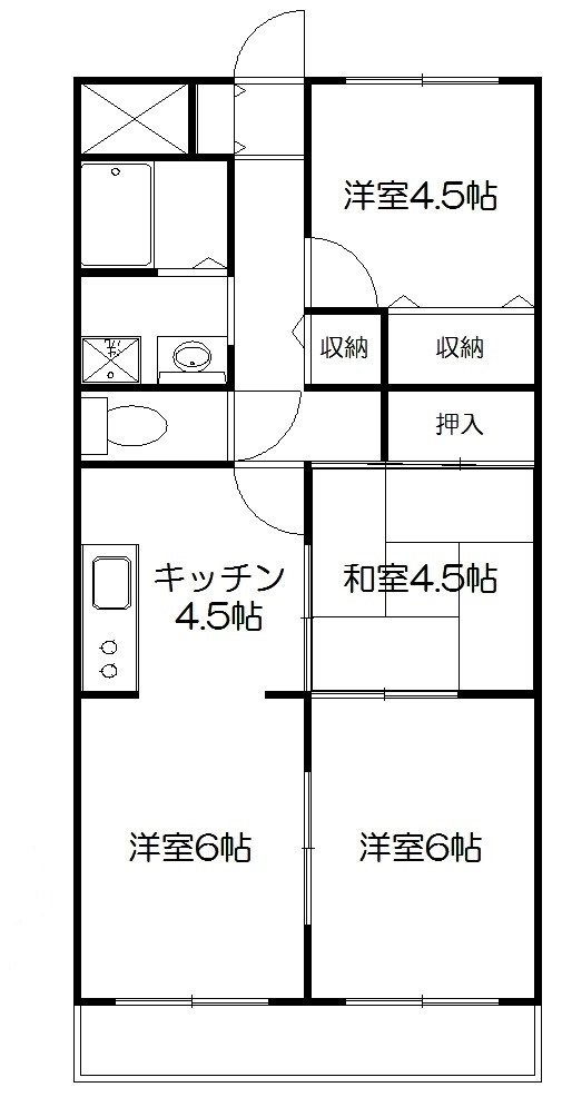 フジコーポの間取り