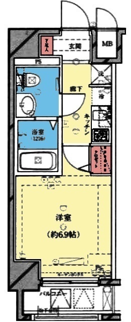 ライジングプレイス桜木町二番館の間取り