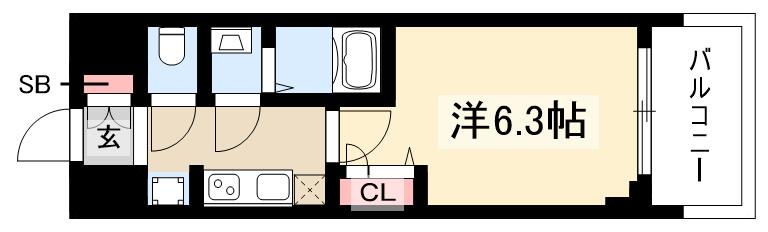 プレサンス名古屋幅下ファビュラスの間取り