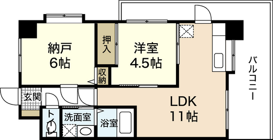 広島市西区三滝町のマンションの間取り