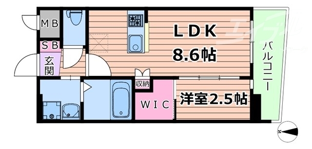 セレニテ新大阪ミラク弐番館の間取り