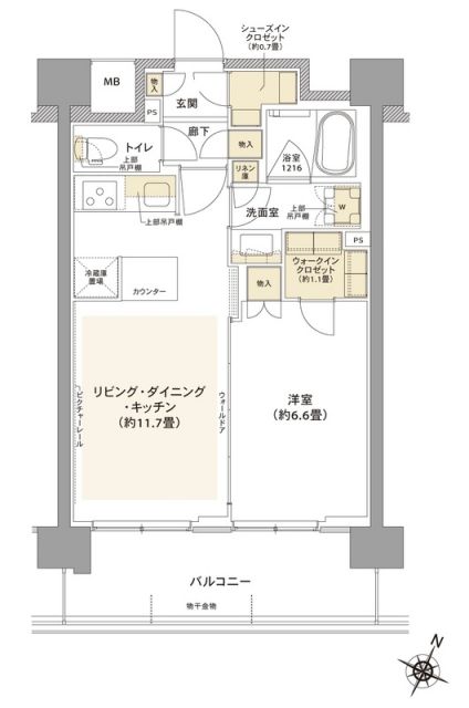 コムレジ赤羽　賃貸棟の間取り