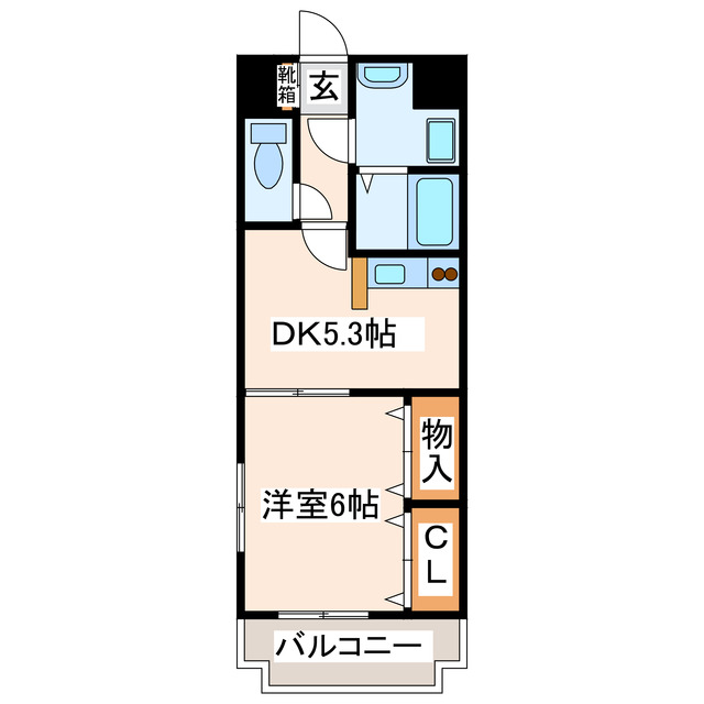 熊本市西区二本木のマンションの間取り