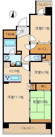 墨田区江東橋のマンションの間取り