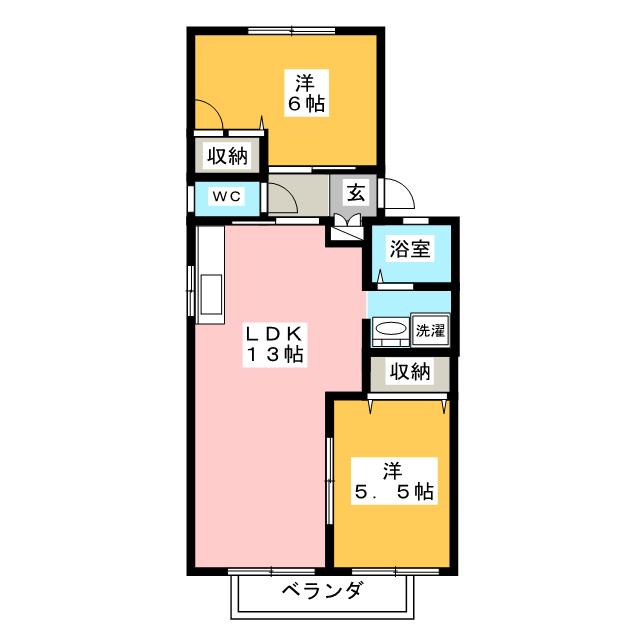 ファミーユ高桑　Ｂの間取り