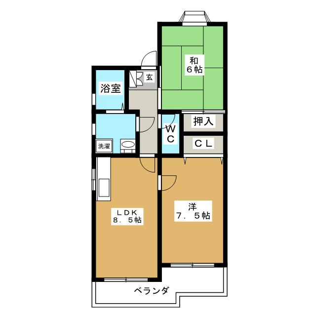 クリスタルパレス東船橋の間取り