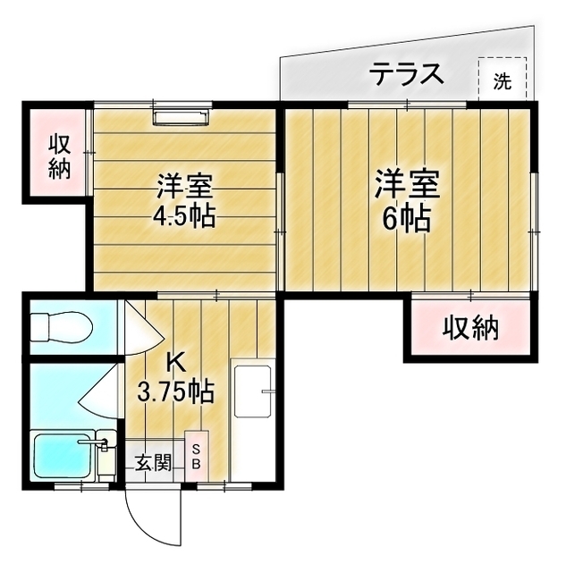 第二コーポ金井の間取り