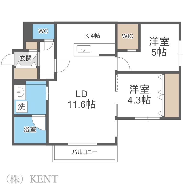 Ｃｒｏｓｓｂｅｌｌ５２４の間取り