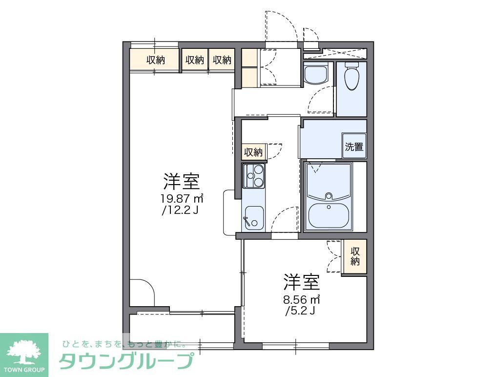 【桶川市上日出谷南のアパートの間取り】