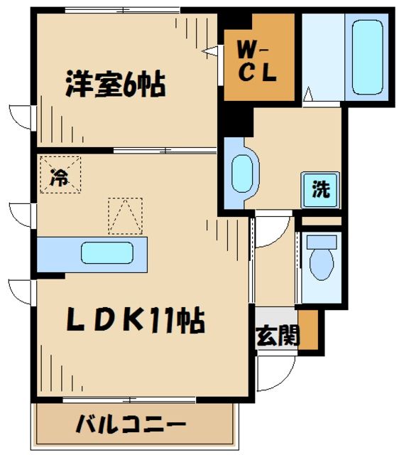 相模原市南区下溝のアパートの間取り