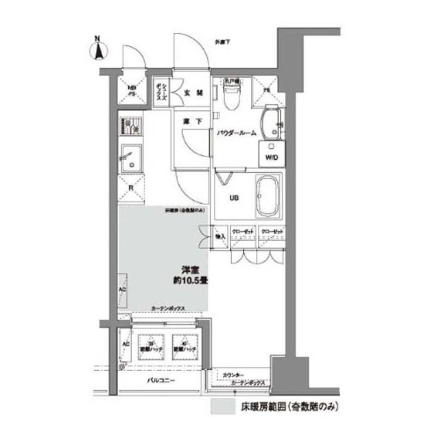 港区芝公園のマンションの間取り