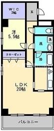 岡山市北区京橋町のマンションの間取り