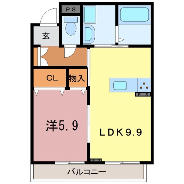 ソシア　ベルデュールの間取り