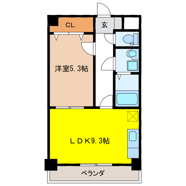 岐阜市寿町のマンションの間取り