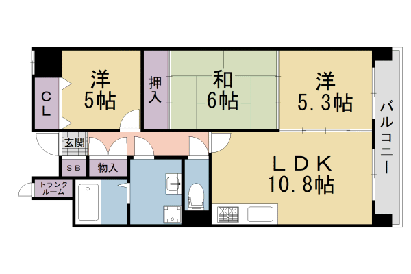 アビタシオン長尾駅前の間取り