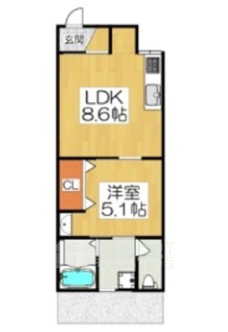 西院春栄町貸家の間取り写真
