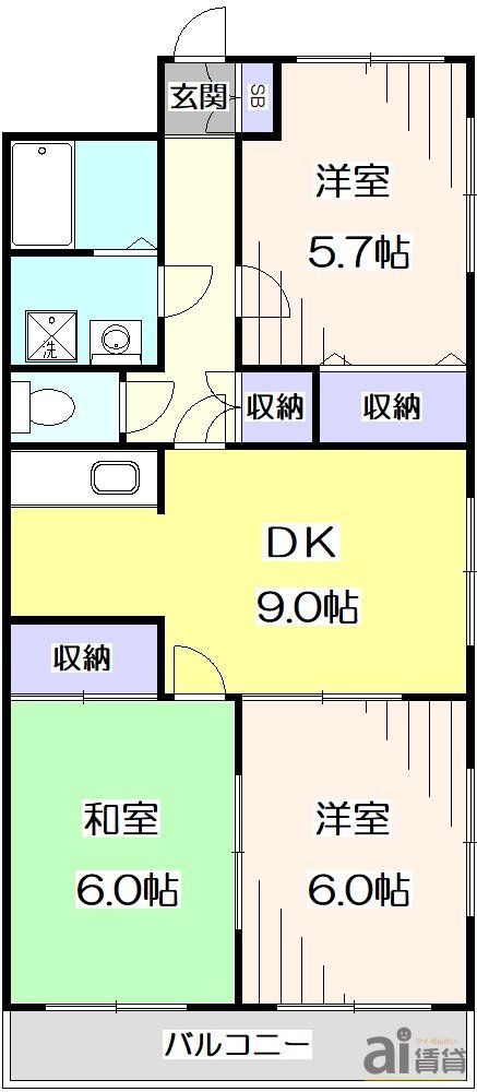 イーストリッチの間取り写真