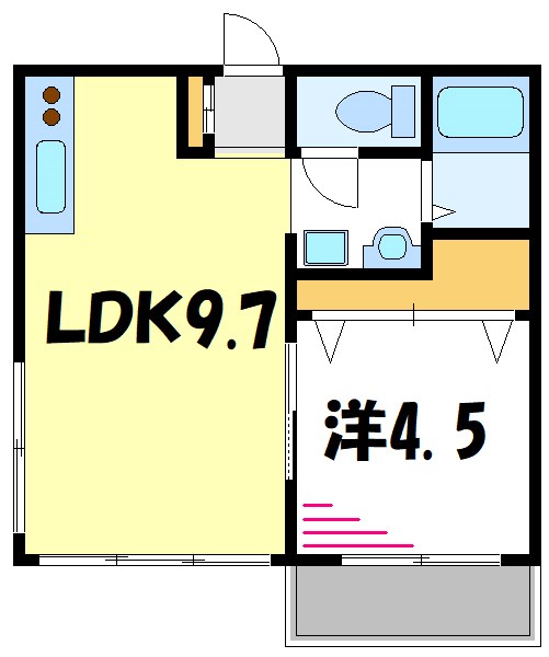 都営新宿線 瑞江駅 徒歩12分 2階建 築44年の間取り写真