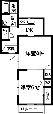 坂の下ハイツの間取り