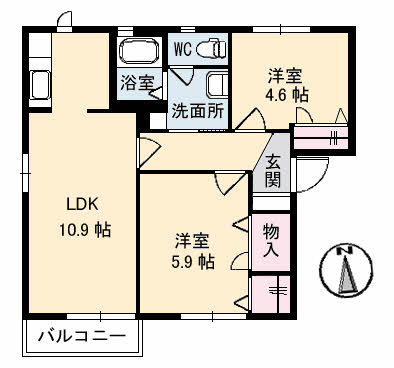 チェリーハイツの間取り