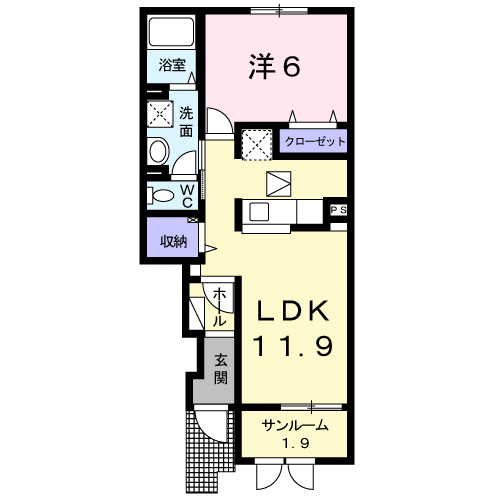 セルサス荒山　Ａ棟の間取り