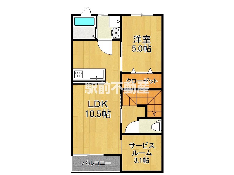 エスカレント鳥栖の間取り