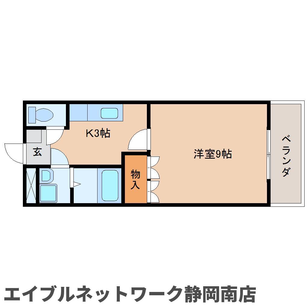 静岡市駿河区高松のマンションの間取り