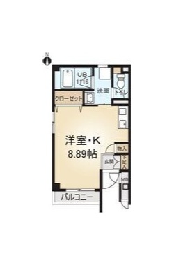 ＪＲ関西本線 八田駅 徒歩7分 4階建 築22年の間取り写真