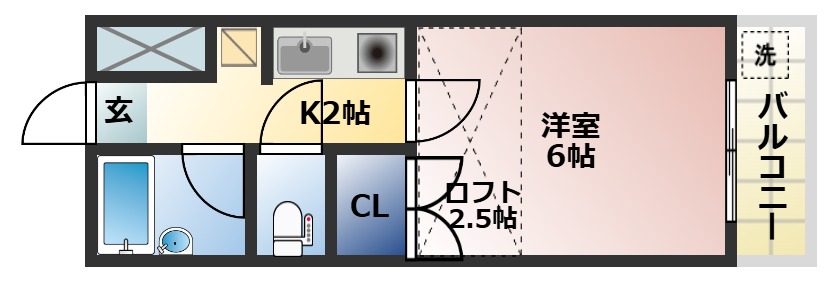 レオパレス21下曽根の間取り