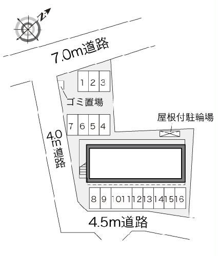 【静岡市駿河区用宗のアパートの駐車場】