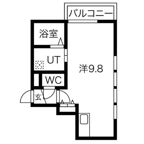 名古屋市中村区東宿町のアパートの間取り