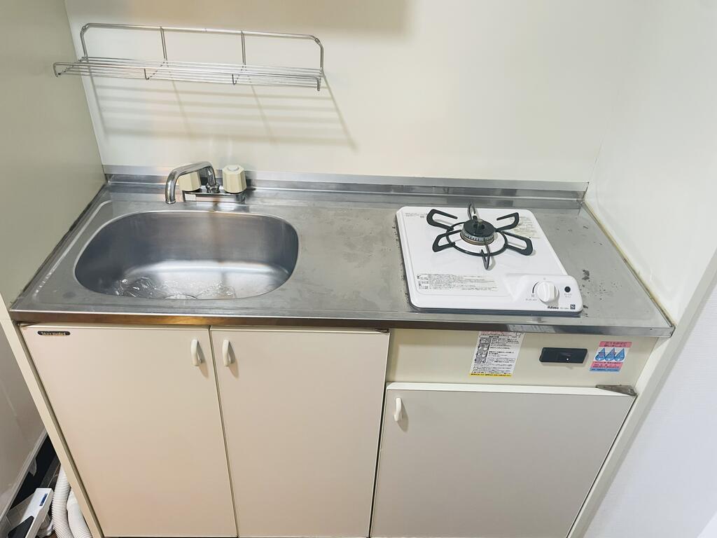 キッチン　1口ガスコンロ完備