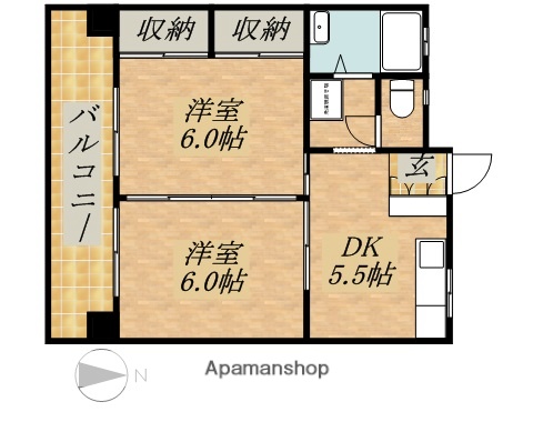 中央玻璃器マンションの間取り